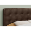 Monarch Specialties Bed, Headboard Only, Full Size, Bedroom, Upholstered, Pu Leather Look, Brown, Transitional I 6000F